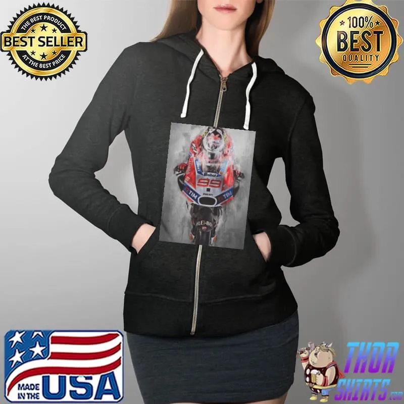 Art jorge lorenzo motor racing s Full Zip Hooded