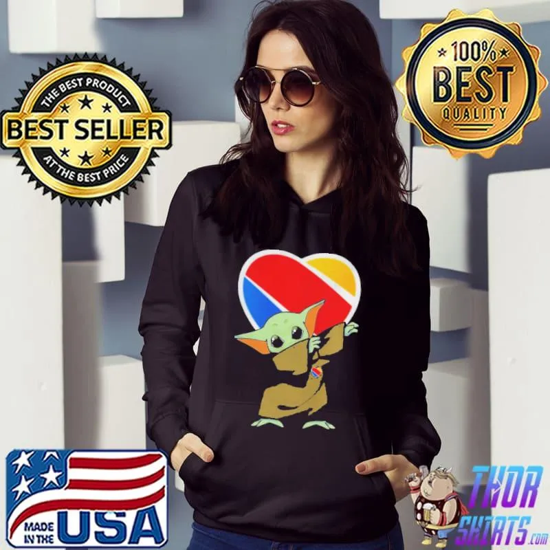 Baby Yoda dabbing southwest airlines s Hoodie