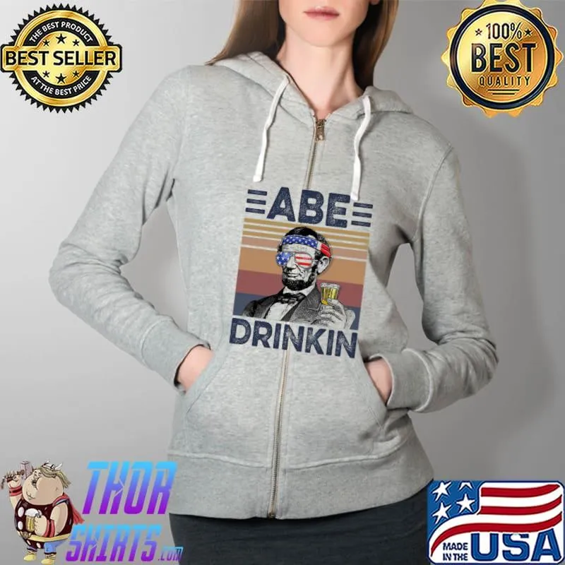 Beer abe drinking independence day 01 beerprzd s Full Zip Hooded