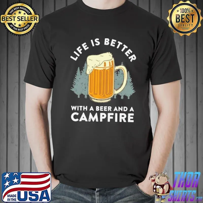 Beer and campfire funny camper shirt