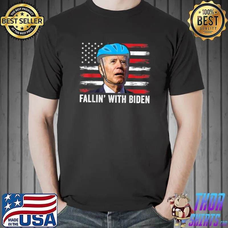 Biden Falling Off Bicycle Fallin' With Biden T-Shirt