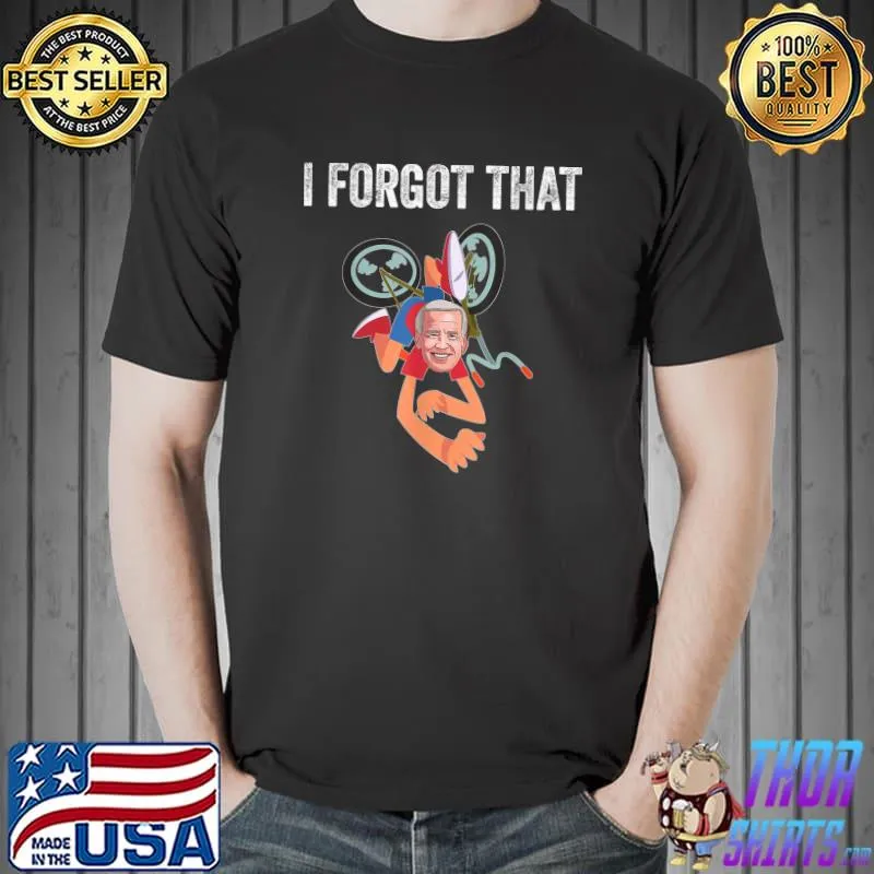 Biden falling off bike meme, funny joe Biden riding bicycle T-Shirt