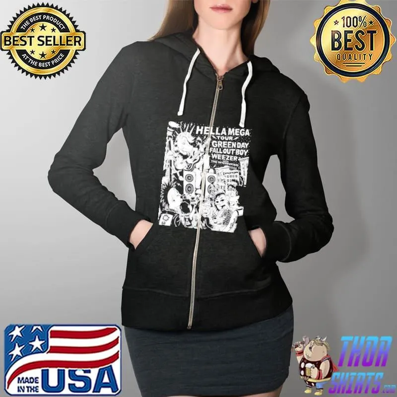Black and white hella 2021 2022 s Full Zip Hooded