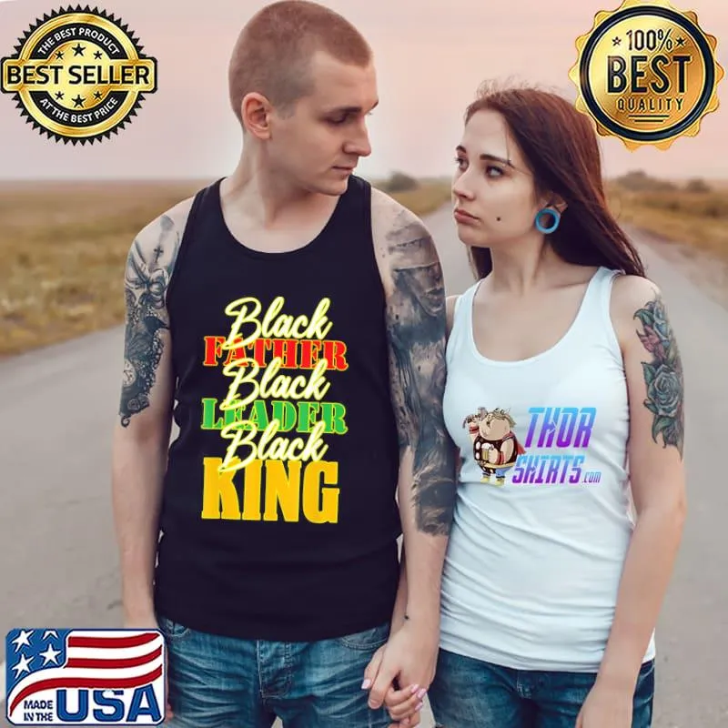 Black father leader juneteenth king melanin father's day s Tank Top