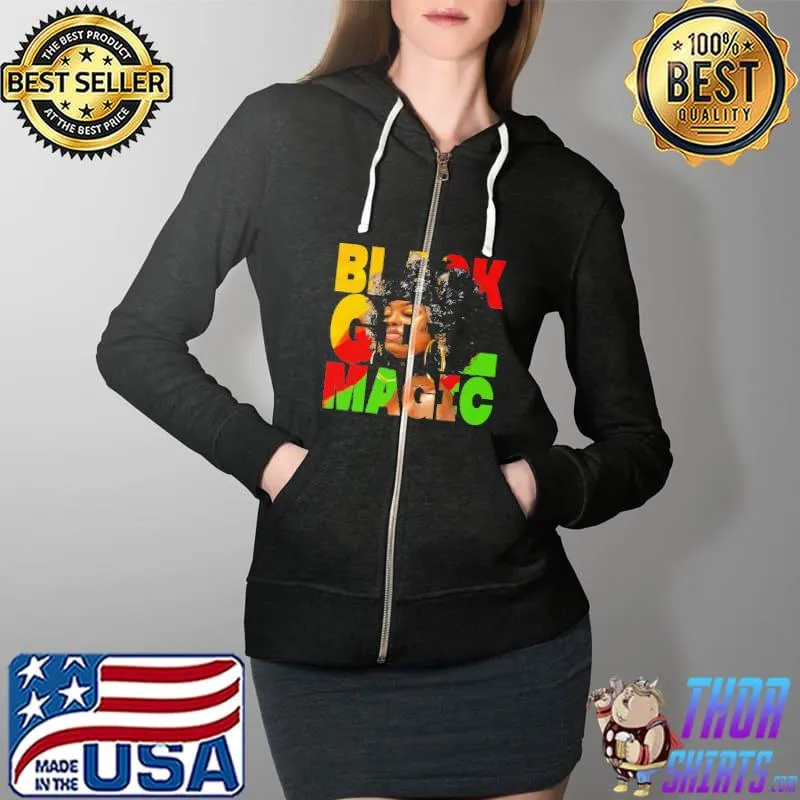 Black Girl Magic Shirt Full Zip Hooded