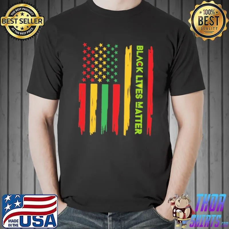 Black Live Matter America Flag Shirt