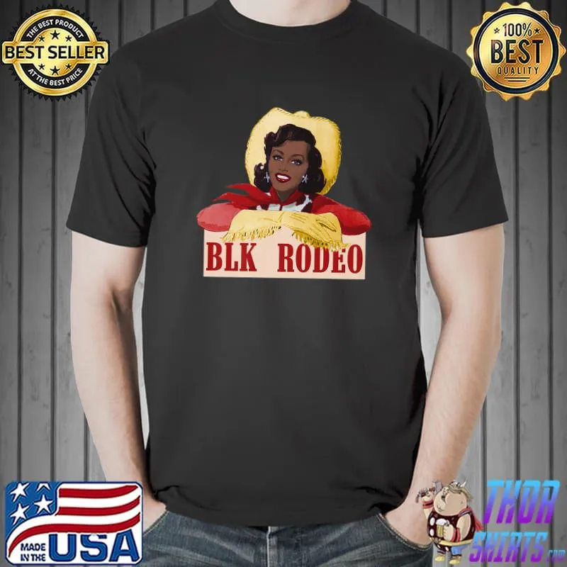 Blk Rodeo African American Cowgirl Box Logo Premium T-Shirt