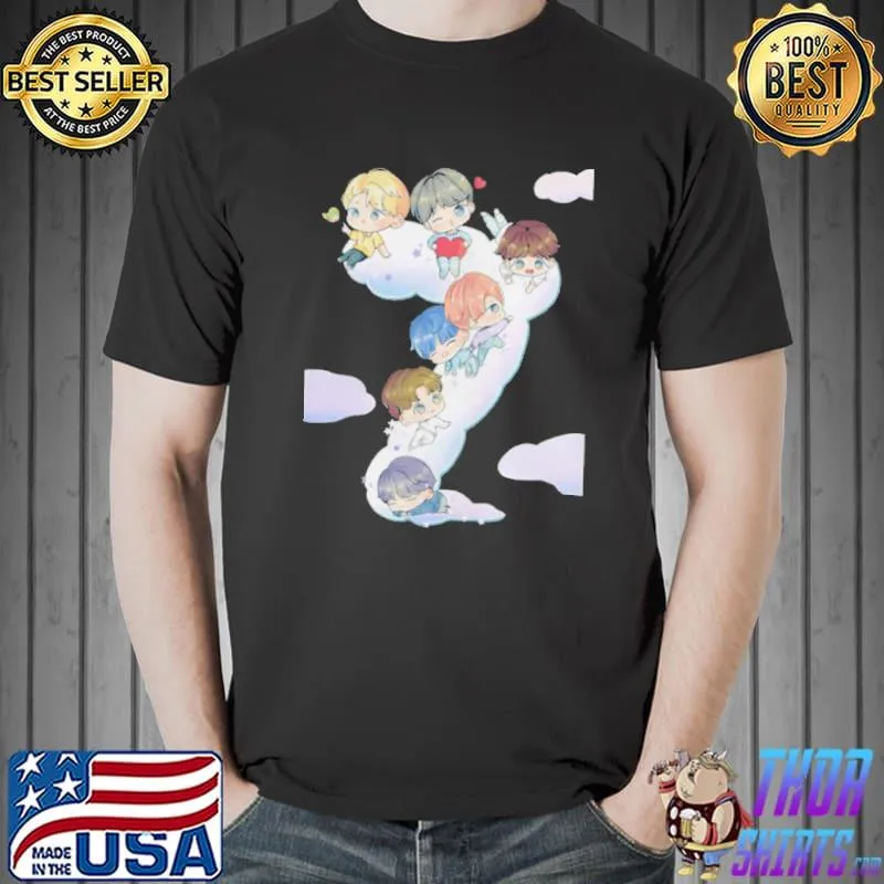 Bts 7th anniversary chibI fanart colorful shirt