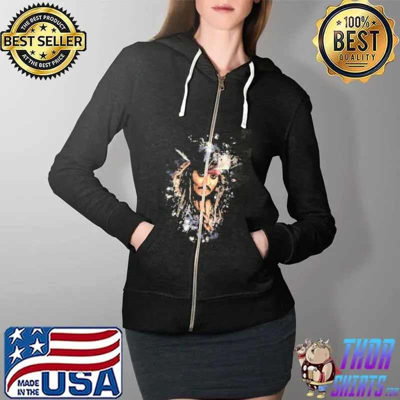 Captain Jack sparrow graphic pirates of the caribbean s Full Zip Hooded