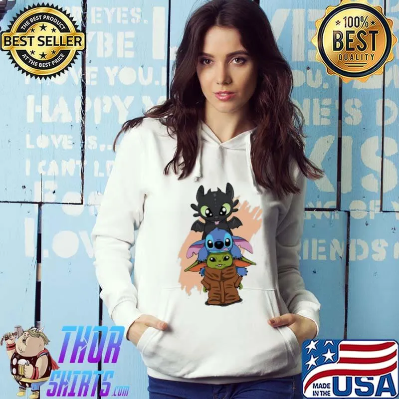 ChibI toothless stitch and cute baby s Hoodie