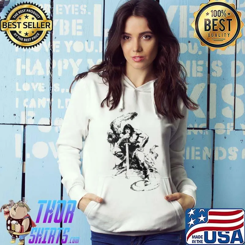 Conan The Barbarian And Sword Shirt Hoodie