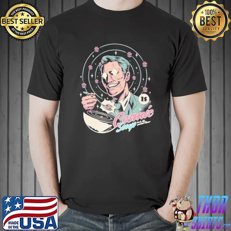 Cosmic soup infected mushroom rock band shirt