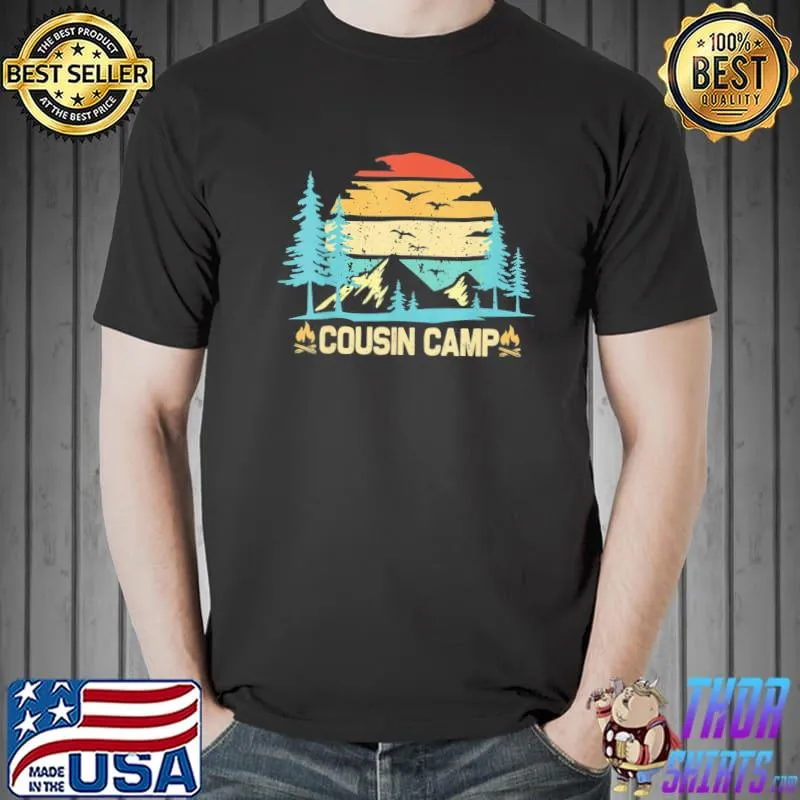 Cousin camp 2022 friends summer family camping vacation shirt