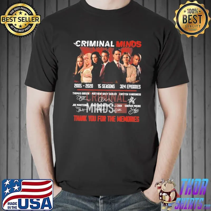 Criminal Minds Thank You For The Memories Shirt Unisex