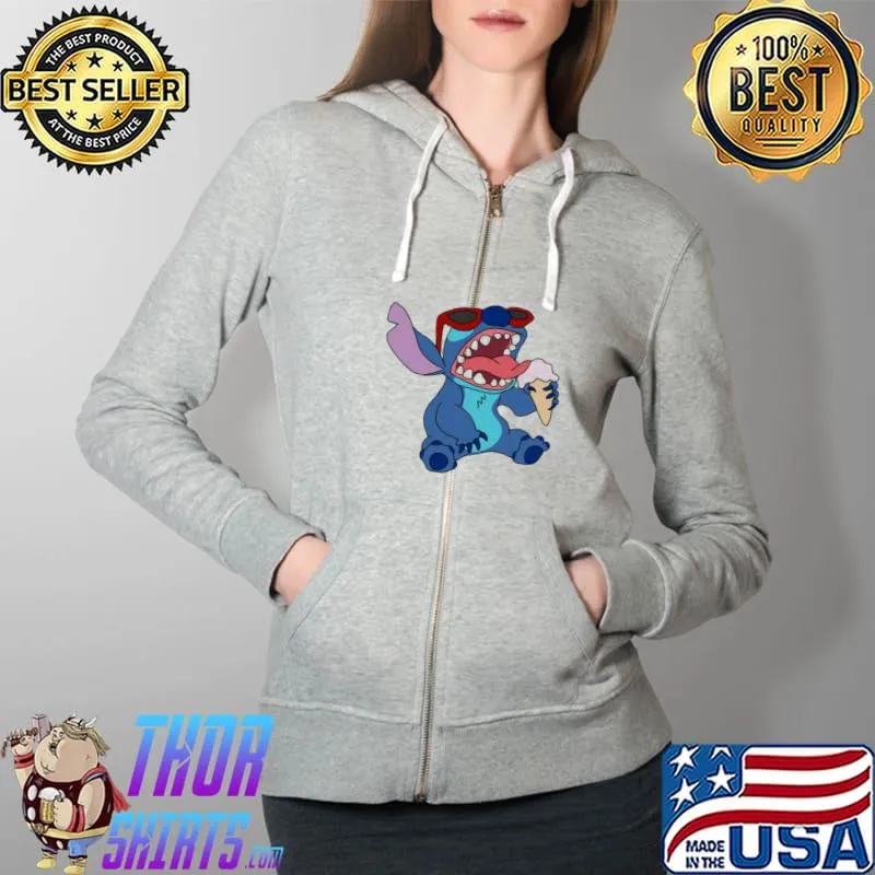 Cute stitch ice cream s Full Zip Hooded