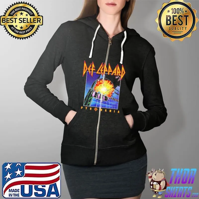 Def Leppard Pyromania Shirt Full Zip Hooded