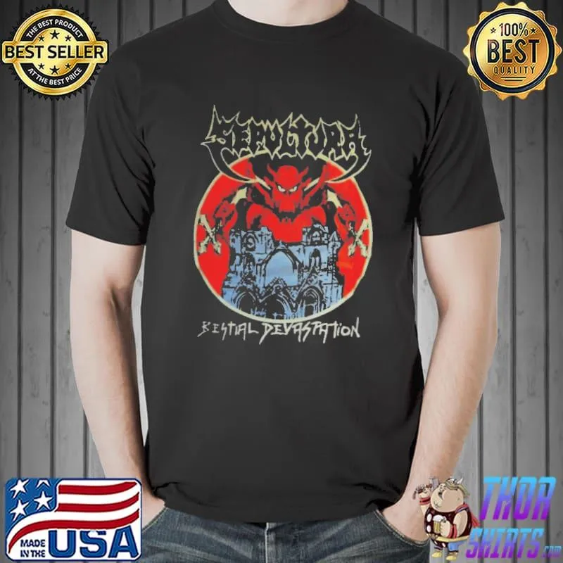 Design sepultura kreator retro rock band shirt