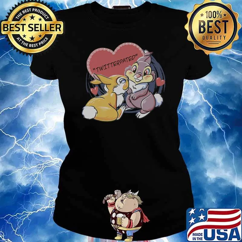 Disney Bambi Thumper & Miss Bunny Valentine's Day Premium T-Shirt Ladies tee