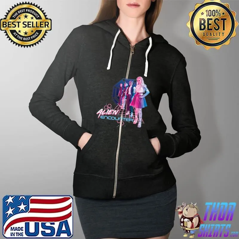 Disney Channel Zombies 3 Addison Alien Encounter Premium T-Shirt Full Zip Hooded