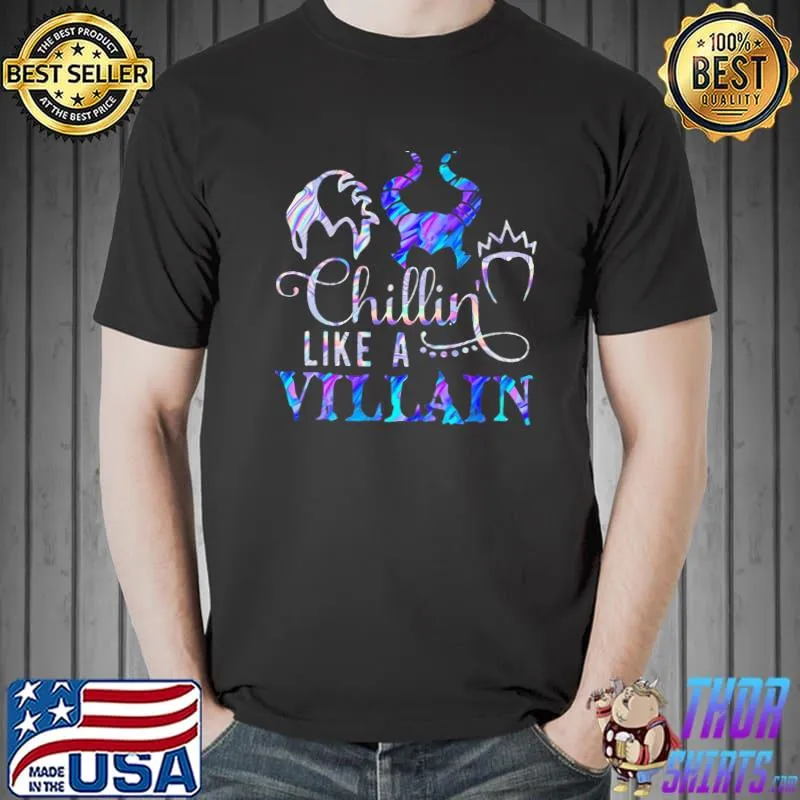 Disney villains chillin like a villain halloween shirt