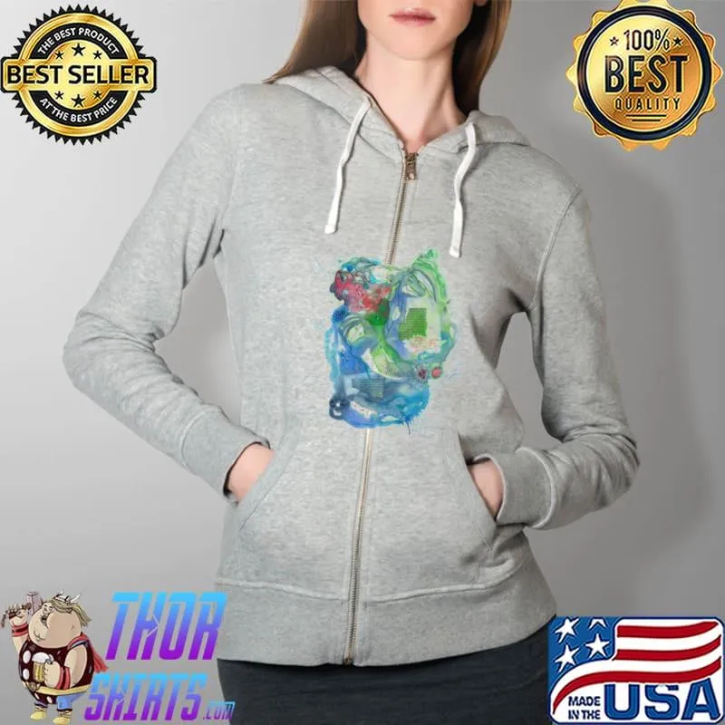 Dreamlike watercolor the garden of words s Full Zip Hooded