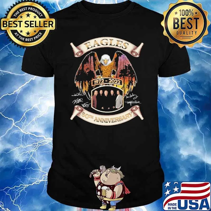 Eagles 50th anniversary 1972 2022 signatures shirt