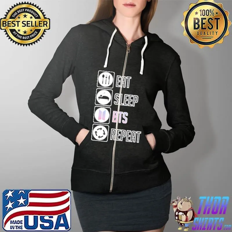Eat sleep bts repeat s Full Zip Hooded