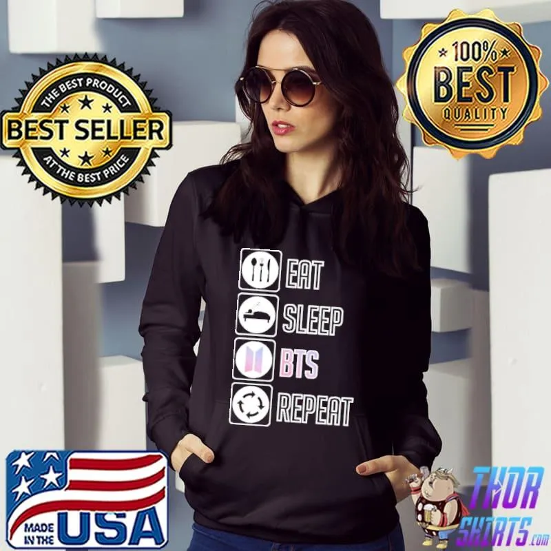 Eat sleep bts repeat s Hoodie