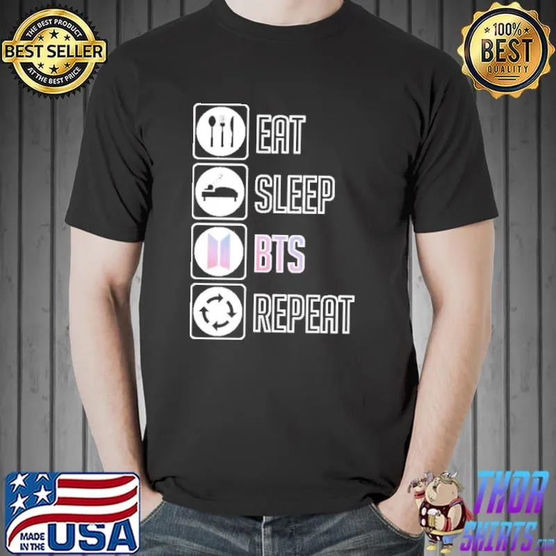 Eat sleep bts repeat shirt