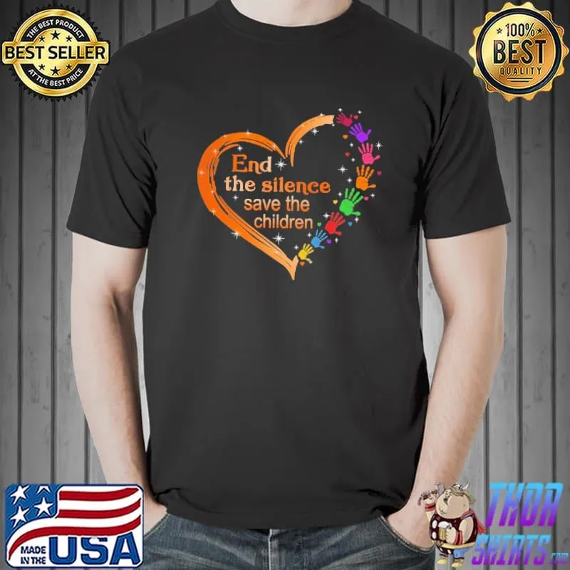 End The Silence Save The Children Heart Shirt
