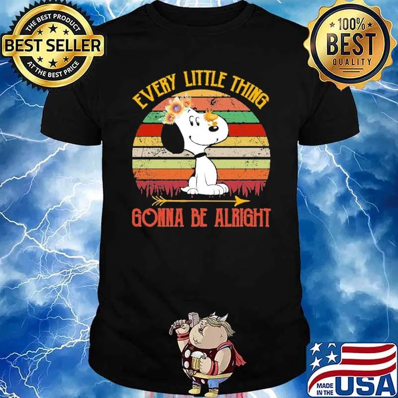 Every Little Thing Gonna Be Alright Snoopy Vintage Shirt