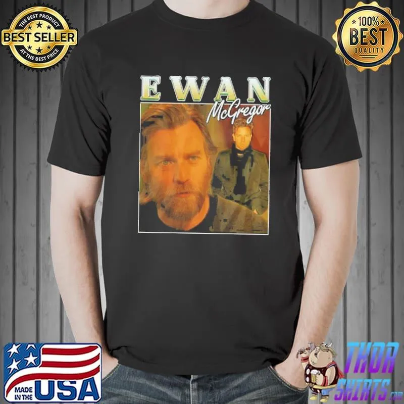 Ewan mcgregor portrait graphic Star wars obiwan kenobI shirt