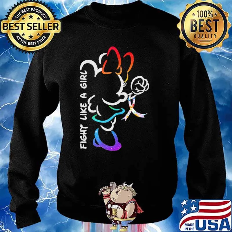 Fight Like A Girl Mickey Ribbon Shirt Sweater