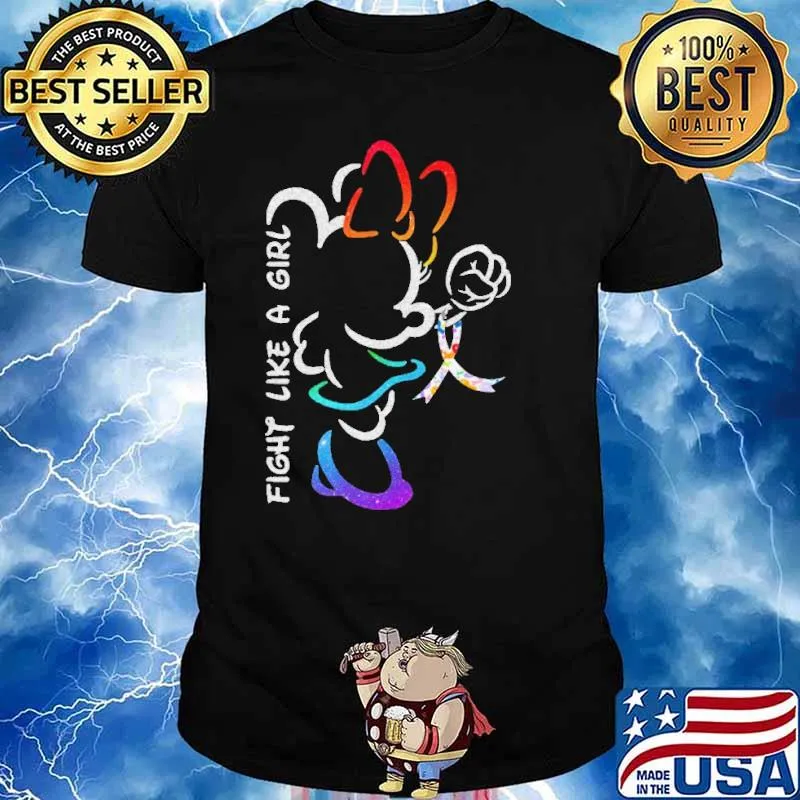 Fight Like A Girl Mickey Ribbon Shirt