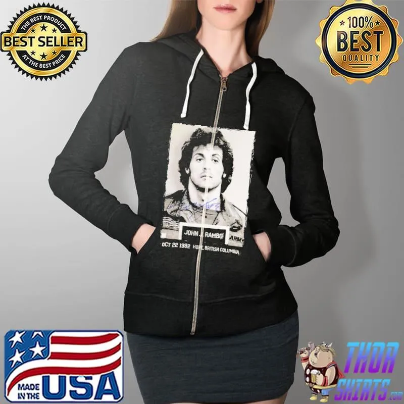 First Blood John Rambo Oct 22 1982 Shirt Full Zip Hooded