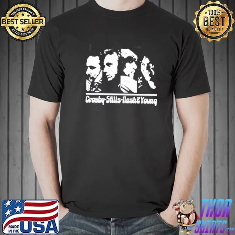 Folk music stephen stills crosby nash and young shirt