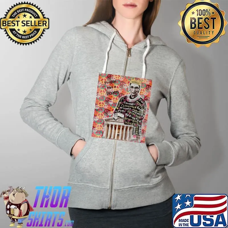 Fragile Like a Bomb Shirt Full Zip Hooded