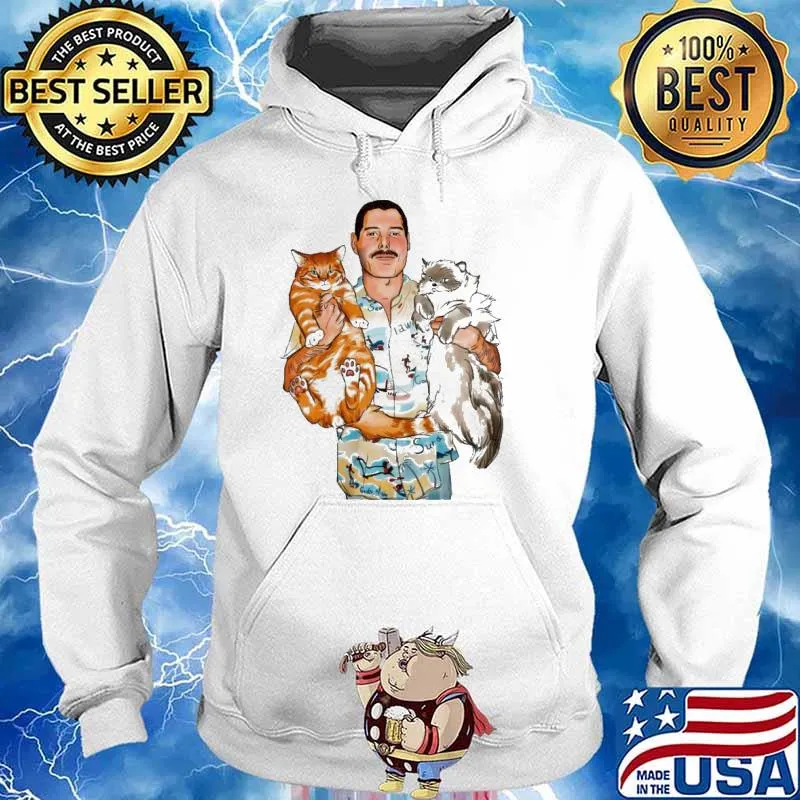 Freddie mercury cats drawing s Hoodie