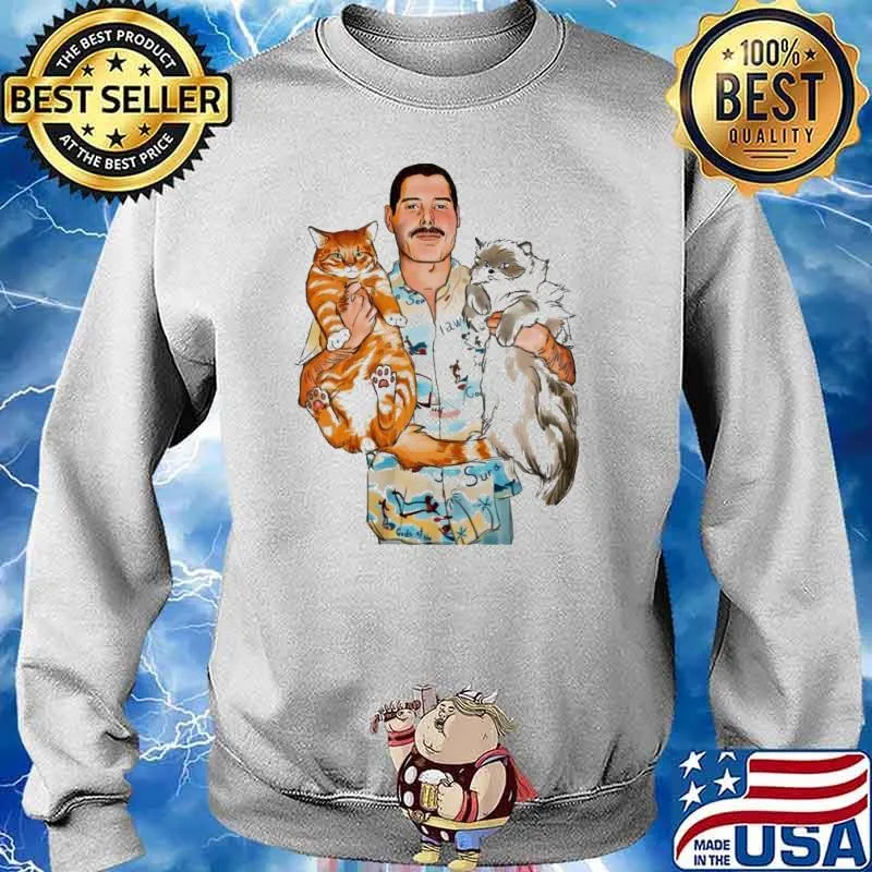 Freddie mercury cats drawing s Sweater