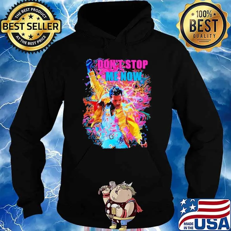 Freddie Purrcury don't stop meow colorful s Hoodie