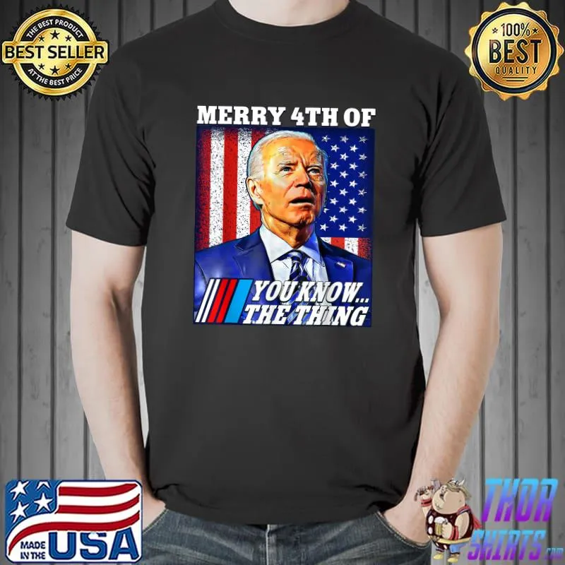 Funny 4th of July Shirts Men Confused Anti Joe Biden Womens T-Shirt Unisex