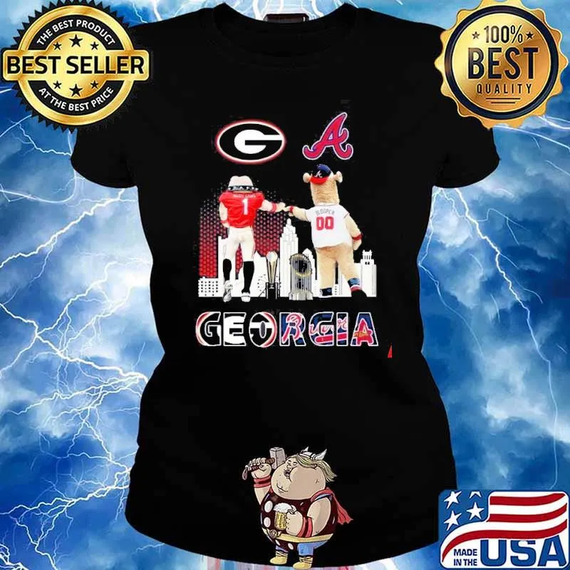 Georgia Bulldogs and atlanta braves s Ladies tee