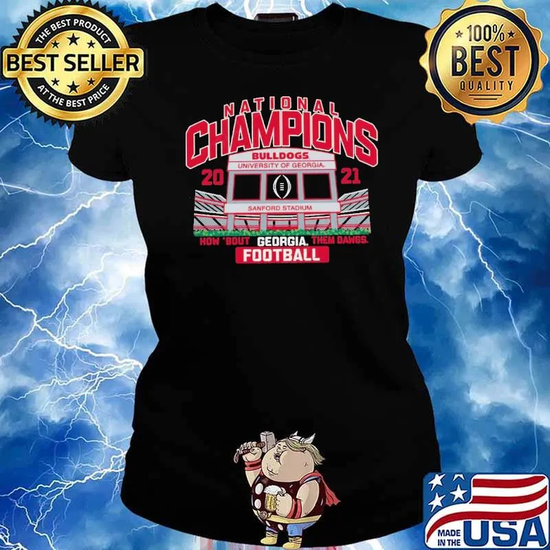 Georgia Bulldogs blue 84 college Football playoff 2021 national champions stadium s Ladies tee