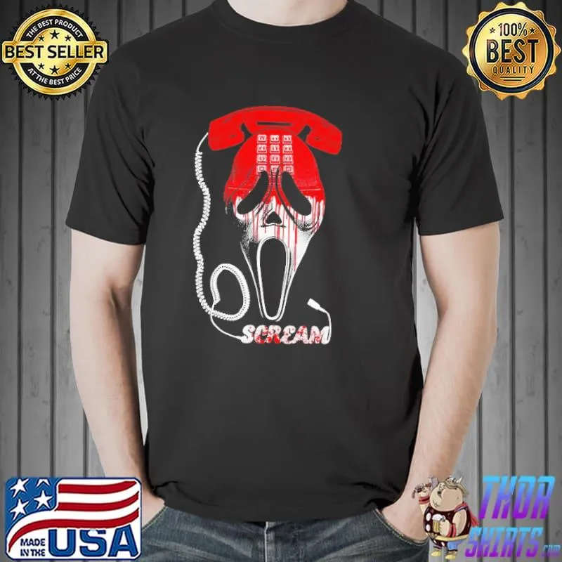 Ghostface Scream movie art telephone shirt