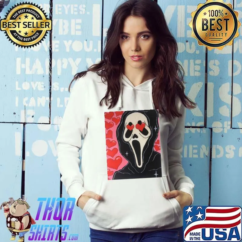 Ghostface with heart eyes s Hoodie