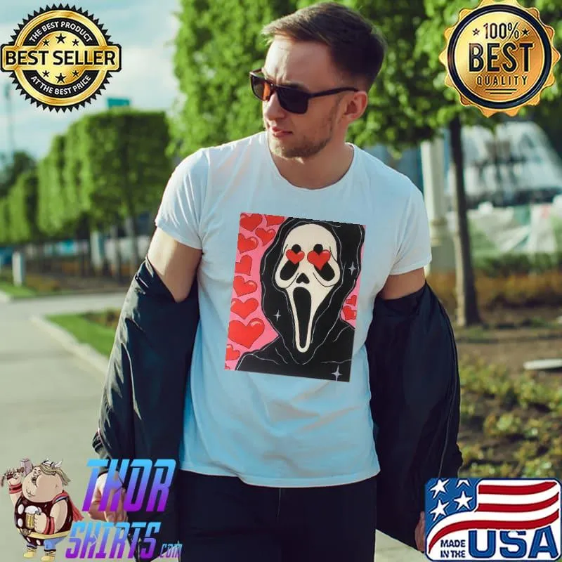 Ghostface with heart eyes shirt