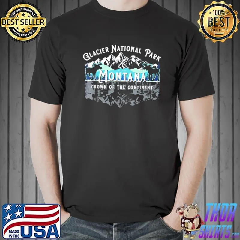 Glacier national park Montana moose hiking camping shirt