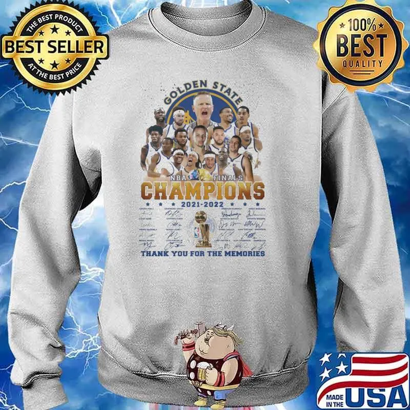 Golden State Warriors NBA Champions Memories Signatures Shirt Sweater