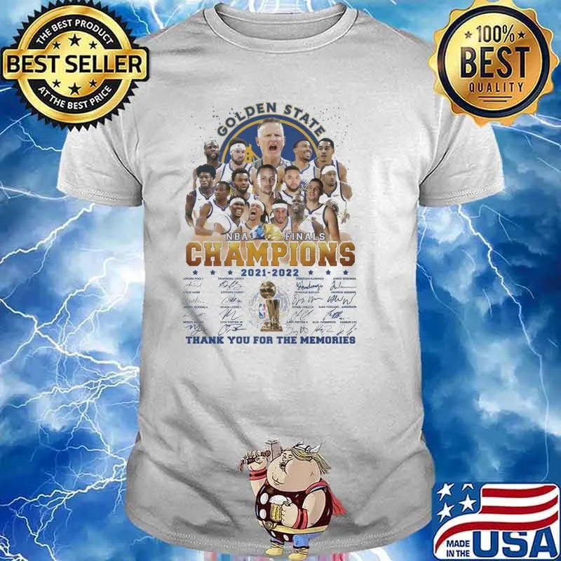 Golden State Warriors NBA Champions Memories Signatures Shirt