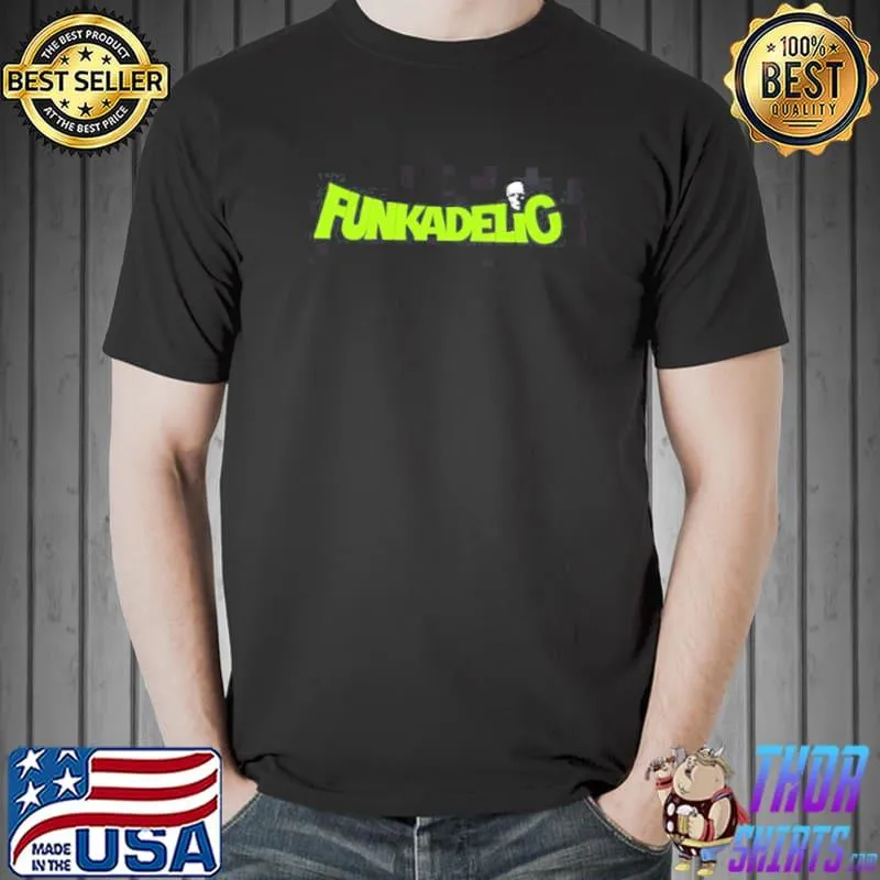 Green neon art funkadelic band shirt